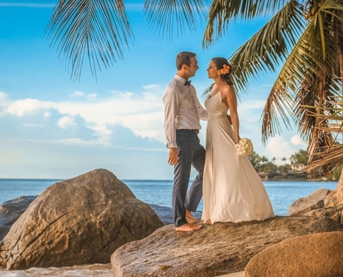 Heiraten Seychellen Foto Braut und Bräutigam Heiraten Seychellen Foto Braut und Bräutigam