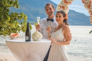 Heiraten Seychellen Foto Hochzeitszeremonie Heiraten Seychellen Foto Hochzeitszeremonie