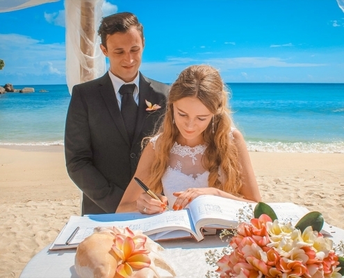 Hochzeit an der Anse Louise offizieller Teil Hochzeit an der Anse Louise offizieller Teil