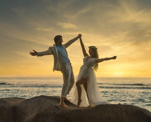 Hochzeit Seychellen Sonnenuntergang Hochzeit Seychellen Sonnenuntergang
