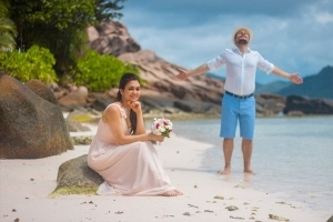 Hochzeit Anse Severe La Digue, Brautpaar Portrait Hochzeit Anse Severe La Digue, Brautpaar Portrait