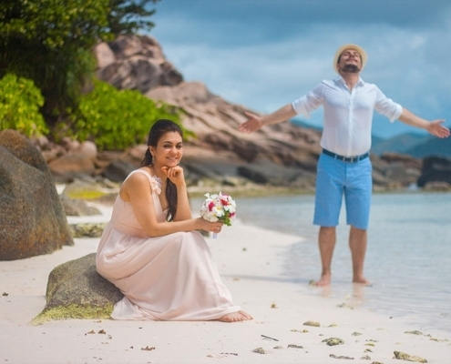 Hochzeit Anse Severe La Digue, Brautpaar Portrait Hochzeit Anse Severe La Digue, Brautpaar Portrait