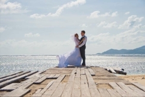 Hochzeit Grand Anse La Digue Brautpaar Portrait Hochzeit Grand Anse La Digue Brautpaar Portrait