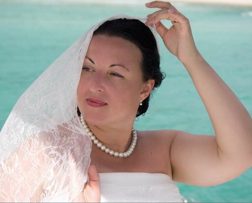 Russische Hochzeit Mahe Braut mit Schleier Russische Hochzeit Mahe Braut mit Schleier